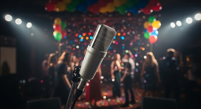 Microphone captures the essence of celebration with a lively crowd