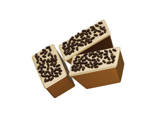 chocolate pukis icon 3d illustration render