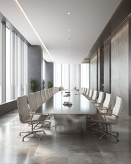 Sophisticated conference room: a space for strategic discussions and collaboration