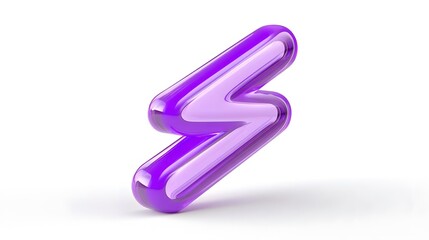 Striking and dynamic purple lightning bolt icon, representing power, electricity, and technology.