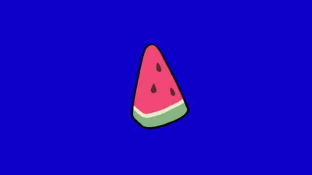 watermelon on blue background