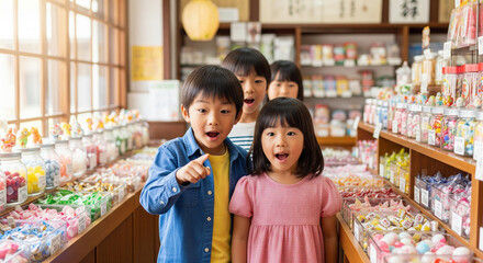 Obraz premium 駄菓子屋・駄菓子
