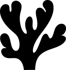 Coral Silhouette Vector Illustration Ocean Sea Design
