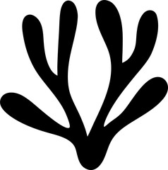 Coral Silhouette Vector Illustration Ocean Sea Design