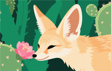 Mammalian close-up vector image