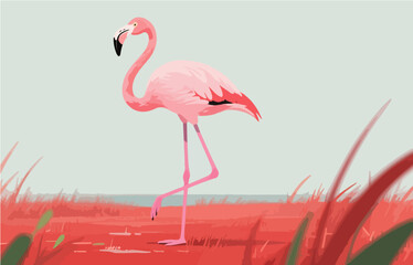 Bird close-up vector image
