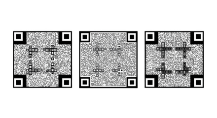 Tripled QR puzzles shimmer ethereally