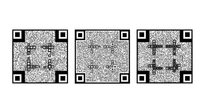 Tripled QR puzzles shimmer ethereally