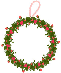 christmas wreath isolated on white