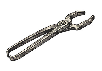 Obraz premium Illustration Of a Vintage Forge Tool Isolated on Transparent Background