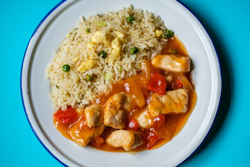 Cantonese Style Sweet And Sour Chicked Meal
