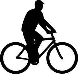 Obraz premium Cycling Silhouette Vector Bicycle Rider Sport Design