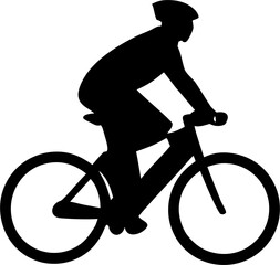 Cycling Silhouette Vector Bicycle Rider Sport Design