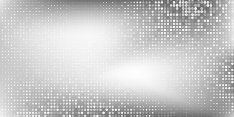 Silver abstract dot abstract foil background with metal mirror texture. Chrome gradient surface art