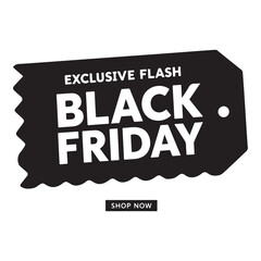 Obraz premium Black friday exclusive flash sale announcement with shop now button