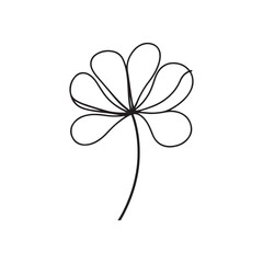 Free hand drawn flower vector art