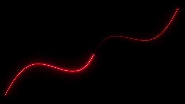 Abstract glowing neon lines waving Abstract glowing neon lights moving animation. Vibrant neon waves of color undulate across