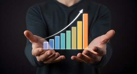 Business Growth and Success:  A Visual Representation of  Ascending Financial Trends and Progress