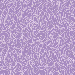 Abstract vector pattern featuring swirling lines on a lavender background design, seamless pattern, Stock royalty.