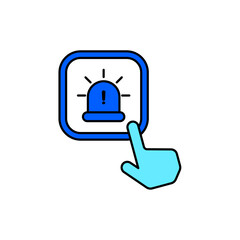 Obraz premium Icon a Panic Button, isolated against a clean background.