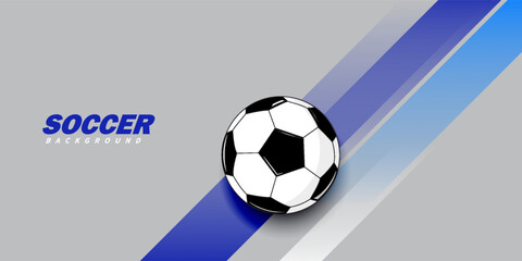 Obraz premium Soccer Template design , Football banner, Sport layout design, Blue Theme, vector illustration