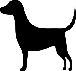 Dog Silhouette Vector Illustration Domestic Pet Animal