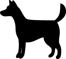 Dog Silhouette Vector Illustration Domestic Pet Animal