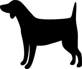 Dog Silhouette Vector Illustration Domestic Pet Animal