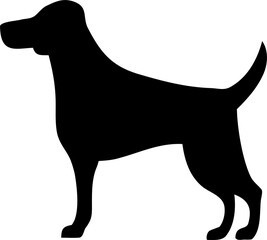 Dog Silhouette Vector Illustration Domestic Pet Animal