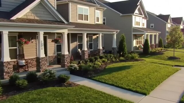 Suburban homes row