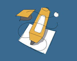 vector illustration of a pencil