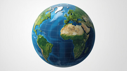 globe on a white background