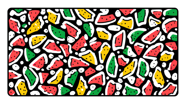 Kawaii Sticker Illustration Featuring Cheerful Watermelon and Melon Fruit Slices