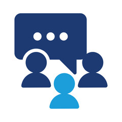 group discussion colored icon vector design good for web or mobile app