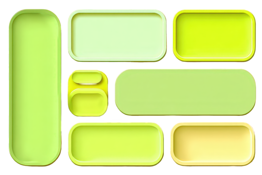 Abstract Geometric Shapes In Pastel Green And Yellow
