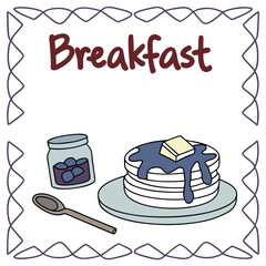 Hand-drawn vector illustration of a cartoon cake and coffee cup icon. drawing style for invitations, menus, parties. Minimalist line art for poster, placard, print