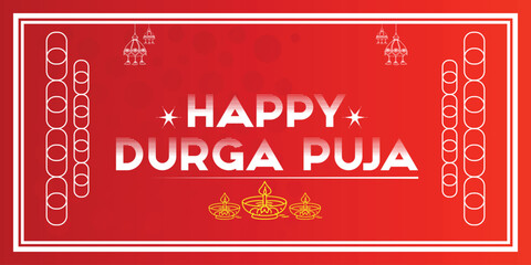 Happy durga puja festive greetings card © msdesign55