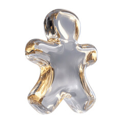 Abstract Glass Figurine in the Shape of a Person