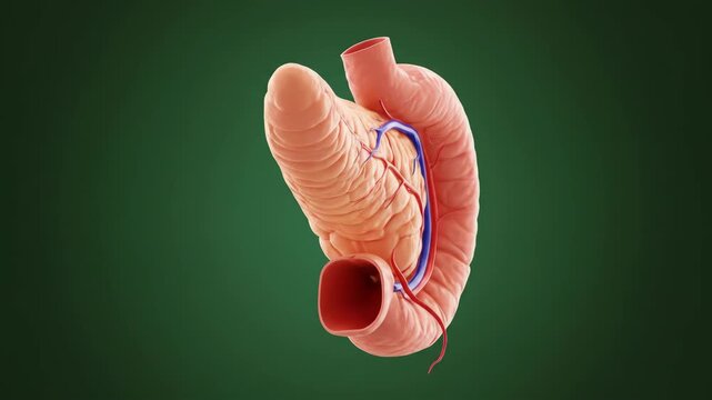3D rendering of a human digestive system