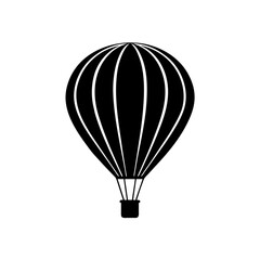 Obraz premium air balloon icon black silhouette vector illustration on transparent background