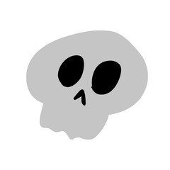 Cute Skull Illustration for Halloween