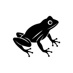 frog icon black silhouette vector illustration on transparent background