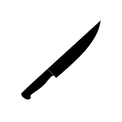 knife icon black silhouette vector illustration on transparent background