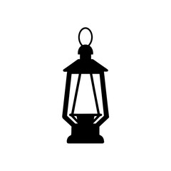 lantern icon black silhouette vector illustration on transparent background
