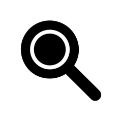 search icon black silhouette vector illustration on transparent background