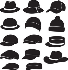 set of hats vector