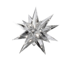 Sparkling Silver Starburst Ornament - Festive Holiday Decoration