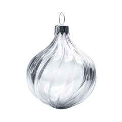 Elegant Swirled Glass Christmas Ornament