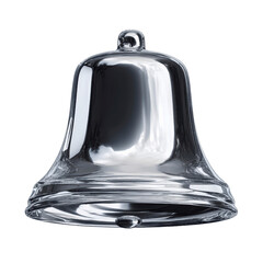Shiny Chrome Bell; 3D Render of a Polished Metal Bell