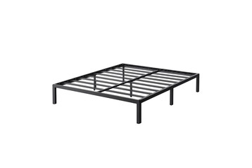 Metal bed frame with slats isolated on transparent background isolated on transparent background